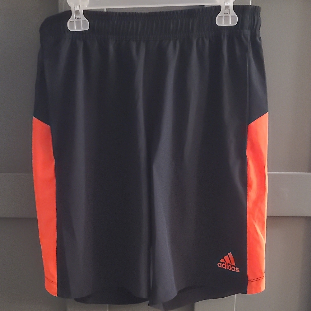Adidas Men's Athletic Shorts in Black and Orange